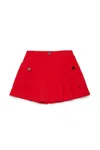 Max & Co Cargo Skirt In Drill In Red
