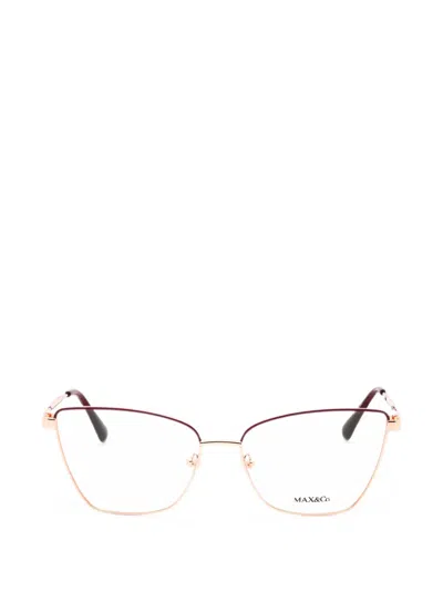 Max & Co Cat-eye Frame Glasses In Gold