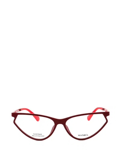 Max & Co Cat-eye Frame Glasses In Burgundy