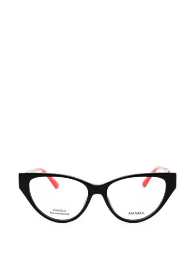 Max & Co Mo5071 Cat Eye Eyeglasses In Black