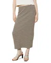Max & Co . Cognac Striped Skirt In Midnightblue