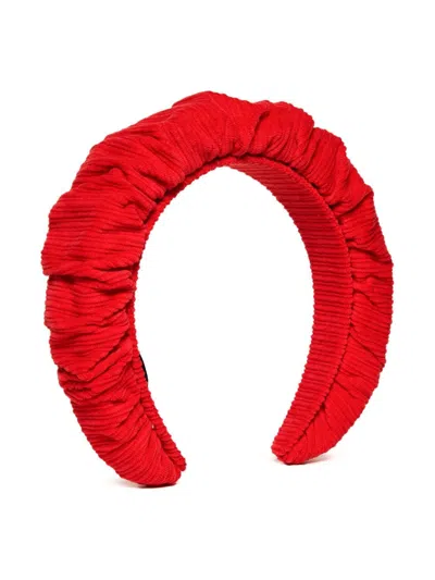 Max & Co Kids' Corduroy Headband In 红色