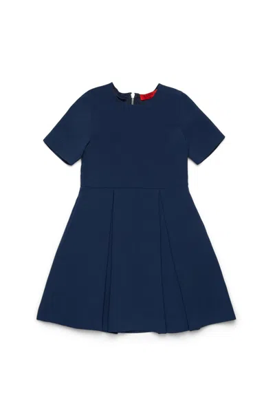Max & Co Kids' Corolla Party Dress In Blue