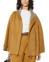 Max & Co Virgin Wool High-neck Coat In Gold