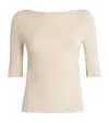 Max & Co Cotton-blend Boat-neck Sweater In White