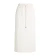 Max & Co Cotton-blend Jersey And Canvas Midi Skirt