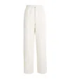 Max & Co Cotton-blend Jersey And Canvas Sweatpants In White