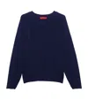 Max & Co Cotton-blend Rib-knit Sweater In Blue