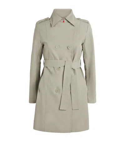 Max & Co Cotton-blend Trench Coat In Grey