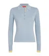 Max & Co Cotton-cashmere Polo Sweater In Blue