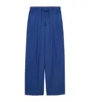 Max & Co . Cotton Drawstring Trousers In Blue