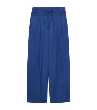 Max & Co . Cotton Drawstring Trousers In Blue