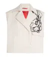 Max & Co Cotton Embroidered Gilet In White