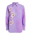 Max & Co Cotton Floral Shirt In Purple