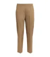 Max & Co Cotton Gabardine Slim Trousers In Beige