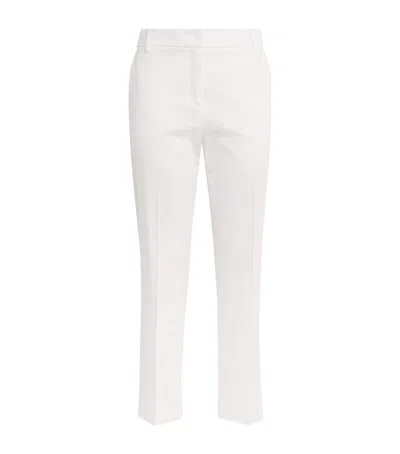Max & Co Cotton Gabardine Slim Trousers In White