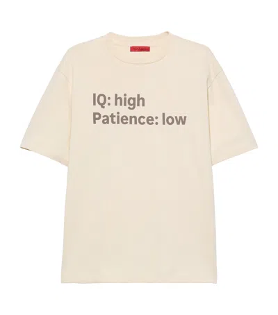 Max & Co . Cotton Graphic Print T-shirt In Neutral