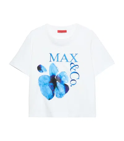 Max & Co . Cotton Graphic T-shirt In White