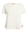 Max & Co Cotton Jersey And Canvas Top In White