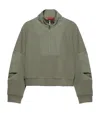 Max & Co Cotton Jersey-blend Half-zip Sweatshirt In Green