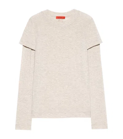 Max & Co . Cotton Layered Long-sleeve T-shirt In Animal Print