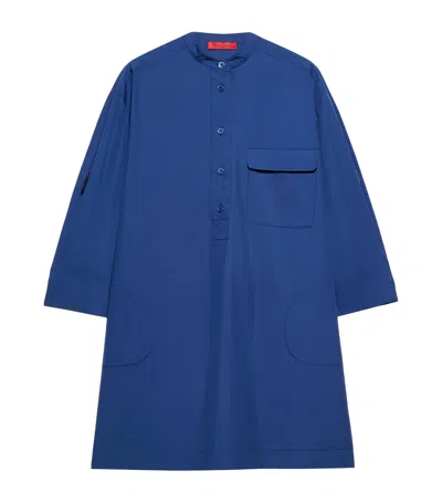 Max & Co . Cotton Mini Dress In Blue
