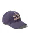Max & Co Cotton Slogan Baseball Cap In Blue