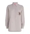Max & Co Cotton Stripe Monogram Shirt In Pink
