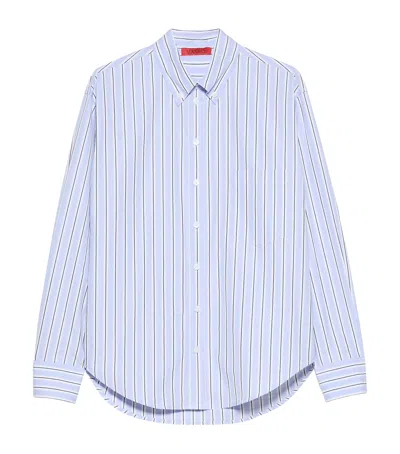Max & Co . Cotton Stripe Shirt In Navy