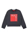 Max & Co Cotton Sweatshirt In Blue