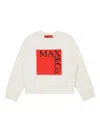 Max & Co Logo-print Cotton Sweatshirt In White