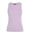 Max & Co Cotton Tank Top In Purple