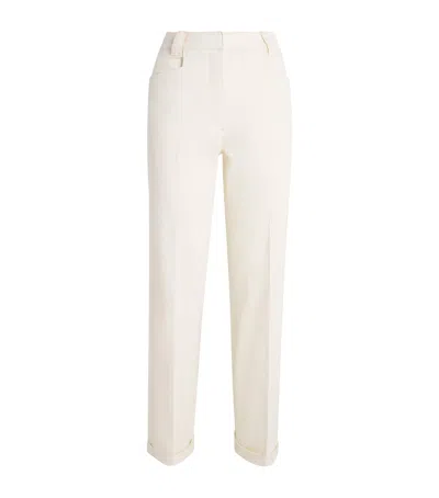 Max & Co Cotton Tapered Chinos In White