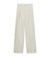 Max & Co Cotton-wool Straight Trousers In White