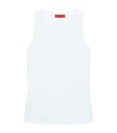 Max & Co . Cotton-blend Tank Top In White