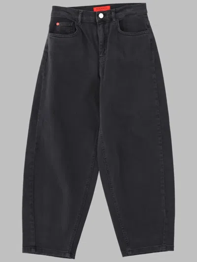 Max & Co Max&co. Cotton-blend Trousers In Black