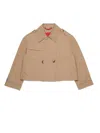 Max & Co Max&co. Cotton-blend Double-breasted Blazer In Beige