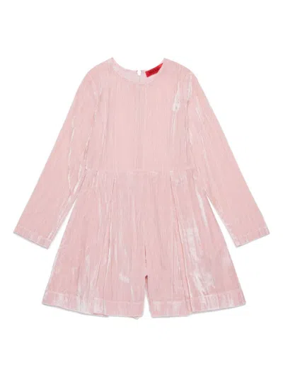 Max & Co Kids' Crew Neck Jumpsuit In Pink