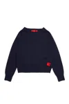 Max & Co Logo Crew-neck Sweater In Black