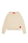 Max & Co Logo Crew-neck Sweater In Pink