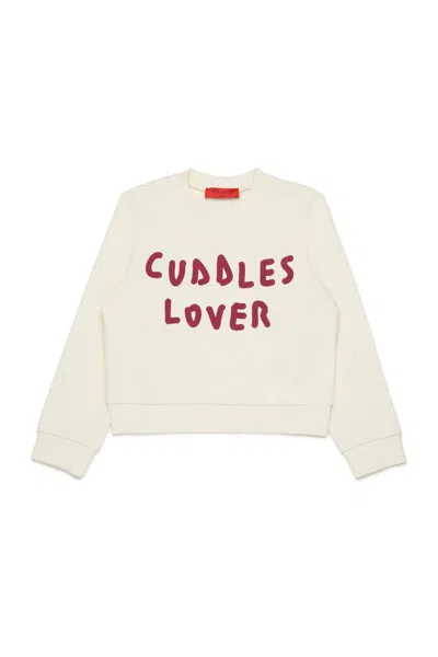 Max & Co Kids' Crewneck Sweatshirt With Logo In White