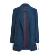 Max & Co Crinkled Twill Blazer In Blue