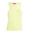 Max & Co Cut-out Tank Top In Yellow