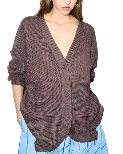 Max & Co . Donnola Cotton Oversized Cardigan In Brown