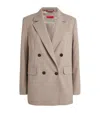 Max & Co Double-breasted Blazer In Beige