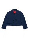 Max & Co Giacca Blazer Doppiopetto Cropped In Blue
