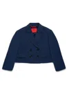 Max & Co Giacca Blazer Doppiopetto Cropped In Blue