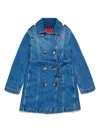 Max & Co Trench In Denim Blu Medio Sfumato In Blue