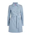 Max & Co Double-breasted Trench Coat In Blue