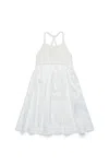 Max & Co Double-fabric Dress With Knit Top In White
